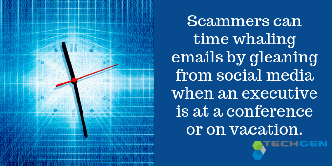 Prevent phishing attacks while executives are at a conference.