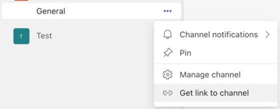 Microsoft teams email channel